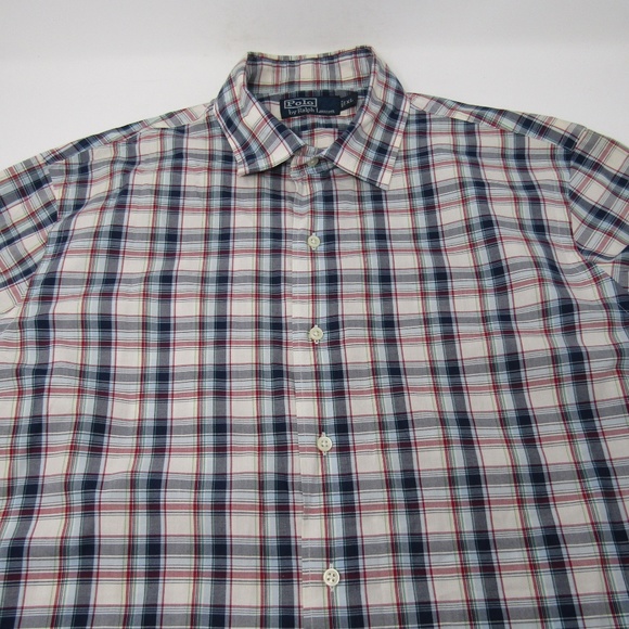 Polo Ralph Lauren Size XL Plaid Shirt Blue Red - Picture 3 of 5